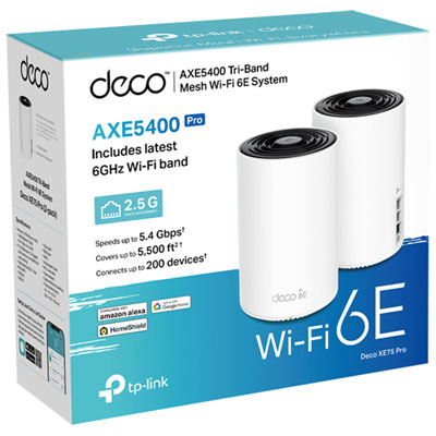 ②TP-Link Deco XE75 AXE5400 Wi-Fi 6E システム Deco XE75 | AXE5400 トライバンド メッシュWi-Fi 6Eシステム