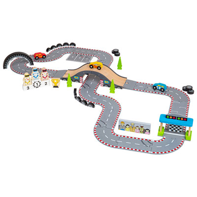 Image of Bigjigs Toys Roadway Race Day Set
