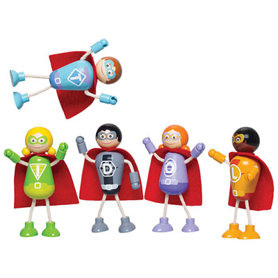 Bigjigs Toys Tidlo Superhero Figure Pack