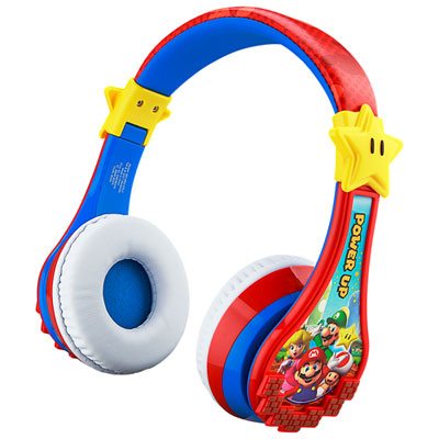 KIDdesigns Super Mario Over-Ear Bluetooth Kids Headphones - Multi Great headphones for kids