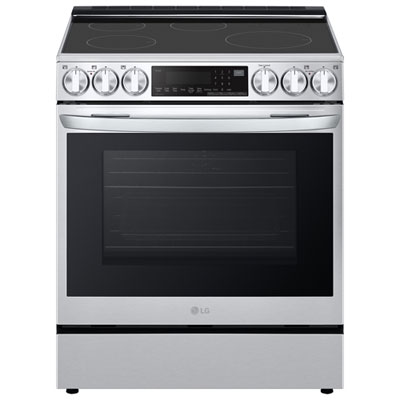 "LG 30"" 6.3 Cu. Ft. True Convection 5-Element Slide-In Induction Air Fry Range (LSIL6336F) - Stainless Steel"