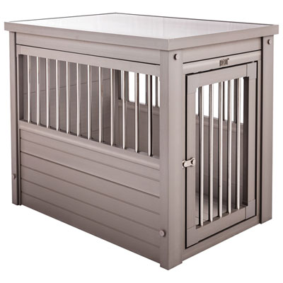 Image of New Age Pet InnPlace Pet Crate & End Table - Small - Grey