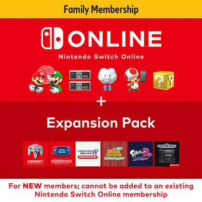 Nintendo Switch Online + Expansion Family Pack 12-Month Membership - Digital Download