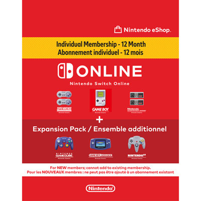 Nintendo Switch Online + Expansion Individual Pack 12-Month Membership - Digital Download Great addition