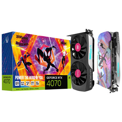 ZOTAC GAMING GeForce RTX 4070 Twin Edge OC Spider-Man: Across the  Spider-Verse 12GB GDDR6X Video Card