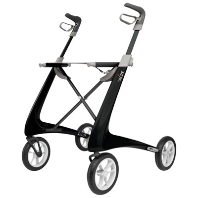 byACRE Carbon Ultralight Comfort Rollator Walker - Black