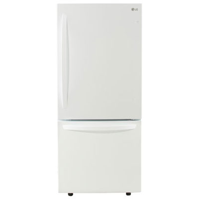 Open Box - LG 30" 22.1 Cu. Ft. Bottom Freezer Refrigerator (LRDNS2200W) - White - Scratch & Dent