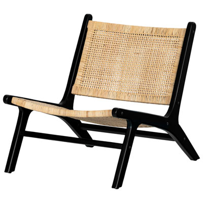 Image of Balka Rattan Chaise Lounge Chair - Black