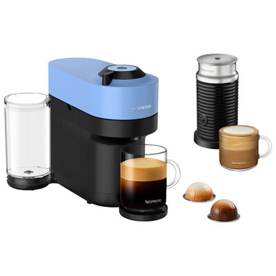 Image of Nespresso Vertuo Pop+ Coffee & Espresso Machine Bundle by De'Longhi - Pacific Blue