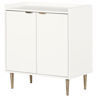 Image of South Shore Maliza Modern 2-Door Sideboard Cabinet - Pure White