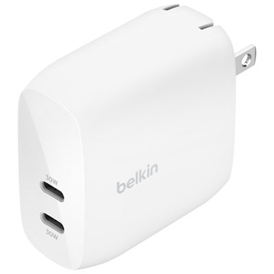 Belkin 60W 2-Port PD USB-C Wall Charger Handy Charger