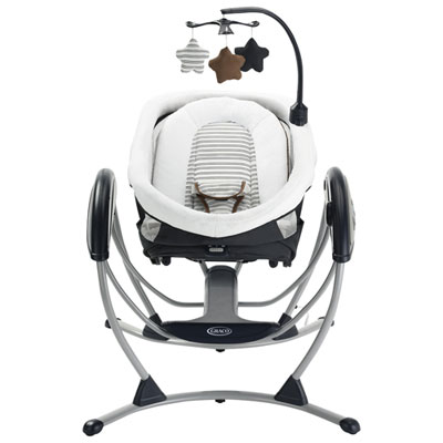 Image of Graco DuoGlider Bouncer & Swing Combo - Navy/White/Brown