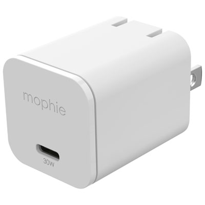 Mophie 30W GaN USB-C Wall Charger - White Best Buy provides not only such products, but outstanding service
