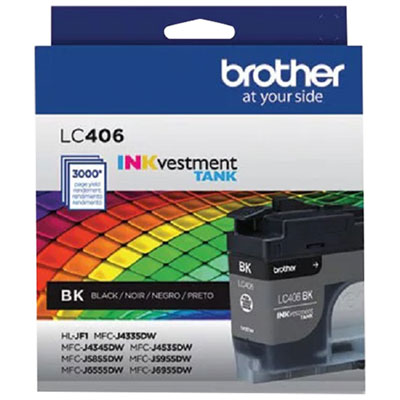 Brother Black Ink Cartridge (LC406BKS) Great Price