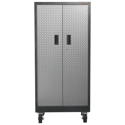 Gladiator Heavy Duty Welded Steel Storage Cabinet (GATL302DRG) - Silver Tread Best quality product I've bought in years! Already had the trash compactor