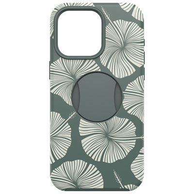 OtterBox OtterGrip Symmetry Fitted Hard Shell Case with MagSafe for iPhone 15 Pro Max - Green Leaf