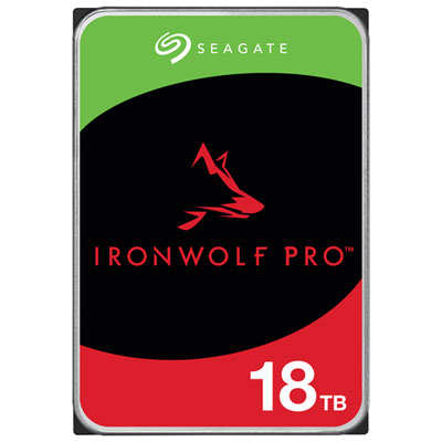 Seagate IronWolf Pro 18TB 3.5" 7200RPM SATA NAS Internal Hard Drive (ST18000NTA01)