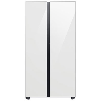 Open Box - Samsung Bespoke 36" 22.6 Cu Ft Side-By-Side Refrigerator w/ Water Dispenser (RS23CB760012AA) -White -Perfect Condition