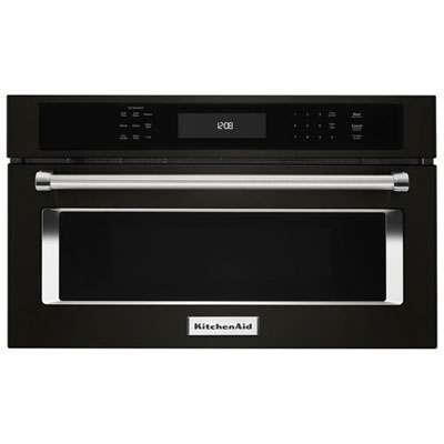 Open Box - KitchenAid Over-the-Range Convection Microwave - 1.4 Cu. Ft. - Black Stainless - Perfect Condition