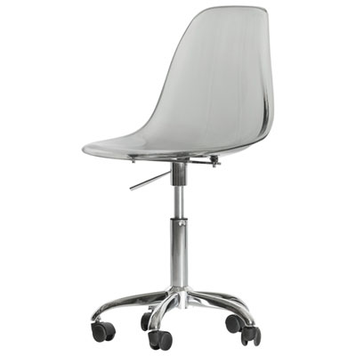 Image of South Shore Annexe Ergonomic Mid-Back Acrylic Task Chair - Grey