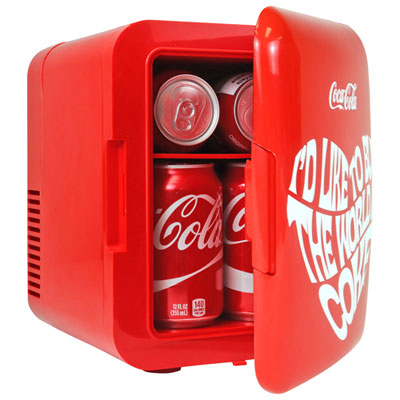 Image of Coca-Cola 0.14 Cu. Ft. Portable Mini Fridge (KDC4WORLD)