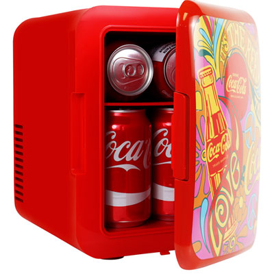 Image of Coca-Cola 0.14 Cu. Ft. Portable Mini Fridge (KDC4PEACE)