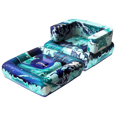 Image of Hurley 2-in-1 Inflatable Pool Lounger Float (1531010B) - Blue