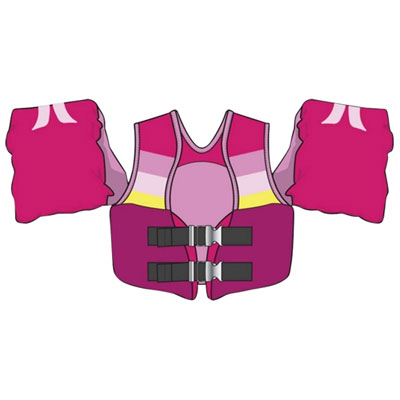 Image of Hurley Toddler Flotation Vest with Shoulder Floaties (1545003B) - Pink