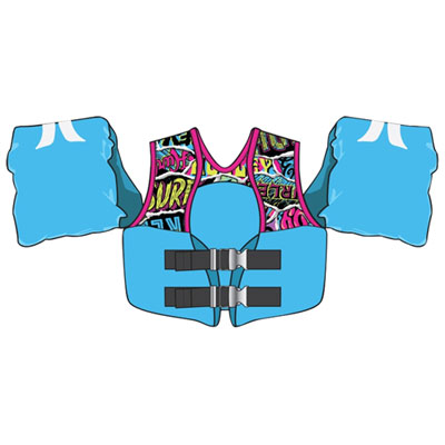 Image of Hurley Toddler Flotation Vest with Shoulder Floaties (1545003C) - Blue