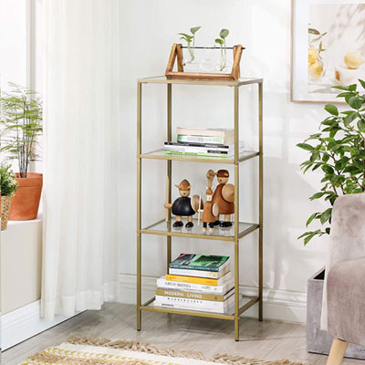 Image of Boutique Home LGT28G Contemporary Storage Rack - Gold