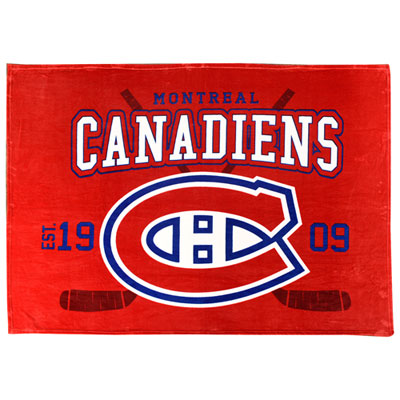 Image of Nemcor Fleece Plush Polyester Blanket - Montreal Canadiens