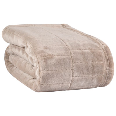 Nemcor Cozy Textured Polyester Blanket - King - Taupe