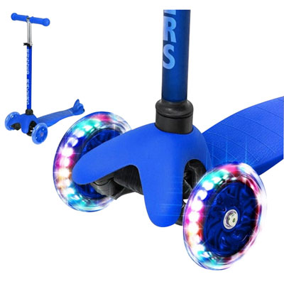 Image of Rugged Racers Mini 3-Wheeled Foldable Kick Scooter - Blue