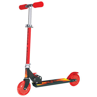 Image of Rugged Racers R1 2-Wheeled Foldable Kick Scooter - Fire