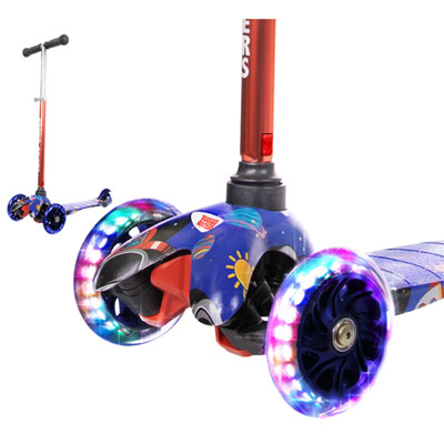 Image of Rugged Racers Mini 3-Wheeled Kick Scooter - Spaceship Design