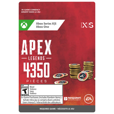 Apex Legends : 4350 Pièces (Xbox Series X|S/xbox One) - Téléchargement Numérique Like them alot  Love being able tp buy on line !!!!