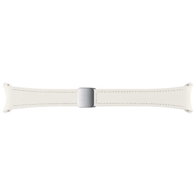 Bracelet En Cuir Végétal Avec Boucle En D Pour Galaxy Watch De Samsung - Petit/moyen - Crème