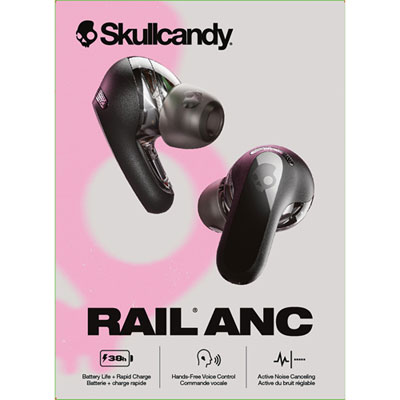 Skullcandy Rail In-Ear Noise Cancelling True Wireless Earbuds (S2IPW-P740)  - Black