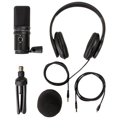 Zoom ZUM-2PMP USB Podcast Microphone bundle - Black Best Buy Ever