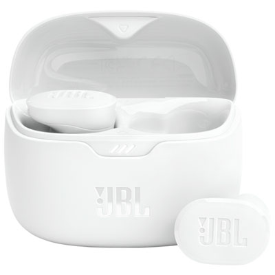 JBL Tune Buds In-Ear Noise Cancelling True Wireless Earbuds - White At work is use them paired with my phone to make phone calls, the noise and microphone are of great quality, the person on the other side of the call, does not notice the phone call is made through buds