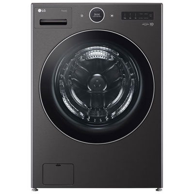 Open Box - LG 5.8 Cu. Ft. High Efficiency Front Load Steam Washer (WM6700HBA) - Black Steel - Perfect Condition