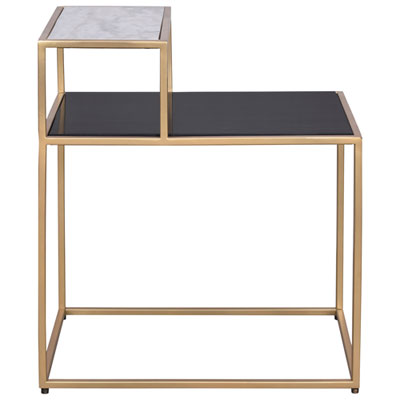 Image of Mies Contemporary Rectangular End Table - Gold