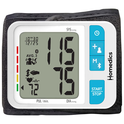 Image of HoMedics Wrist Blood Pressure Monitor with Smartphone App (BPW-810BT)