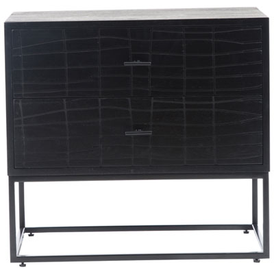 Image of Atelier Contemporary 2-Drawer Nightstand - Black