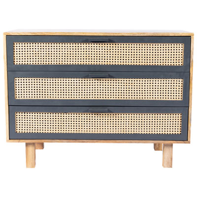 Image of Ashton Contemporary 3-Drawer Chest - Natural wood
