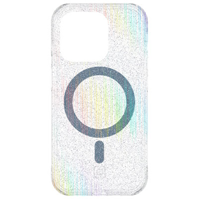 Image of Incipio Forme Fitted Hard Shell Case with MagSafe for iPhone 15 Pro - Silver Glitter