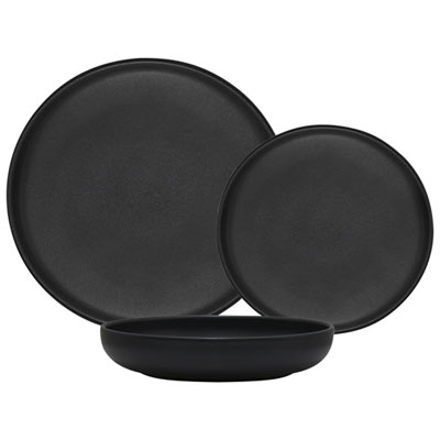 Mesa Ceramics Uno 12-Piece Stoneware Dinnerware Set - Granite