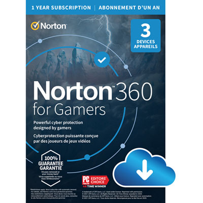 Image of Norton 360 for Gamers (PC/Mac) - 3 Devices - 50GB Cloud Backup - 1-Year Subscription - Digital Download