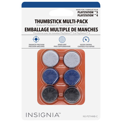 Insignia Precision Thumbsticks for PS4 & PS5 - White/Blue/Black great for ps4 and ps5 controllers