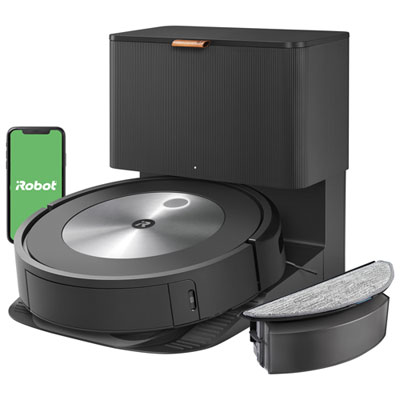 Image of iRobot Roomba Combo j5+ Wi-Fi Connected Self-Empty Robot Vacuum & Mop - Graphite (i557020)